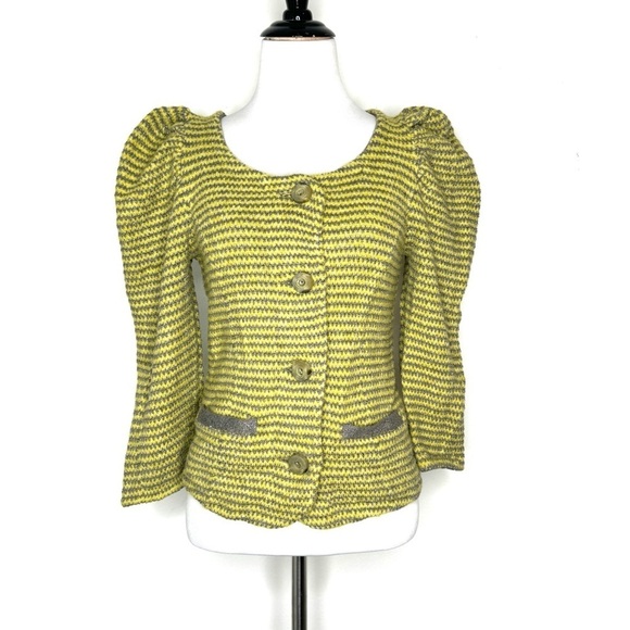 Anthropologie Moth Stardust Cardigan blazer stripe - Picture 2 of 7